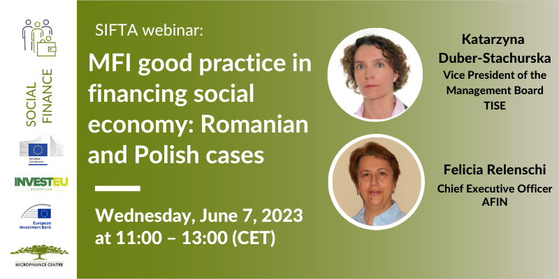 Watch SIFTA Webinar: MFI good practice in financing social economy: TISE, Poland and AFIN, Romania