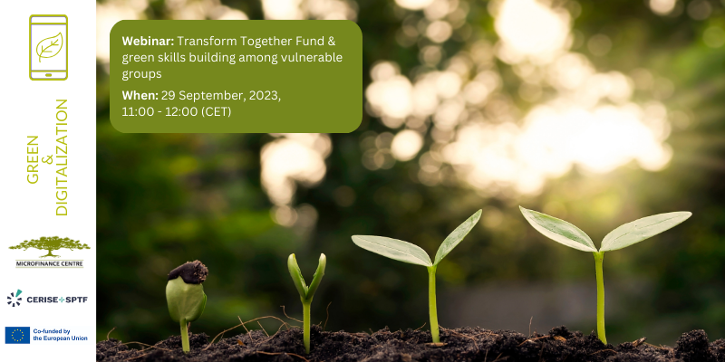 Webinar: Transform Together Fund & green skills building among vulnerable groups