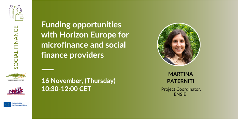 Watch the Webinar: Funding opportunities with Horizon Europe for microfinance and social finance providers 