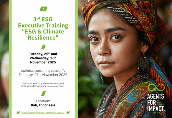 Join Agents for Impact in Bali for ESG & Climate for Resilience Executive Training
