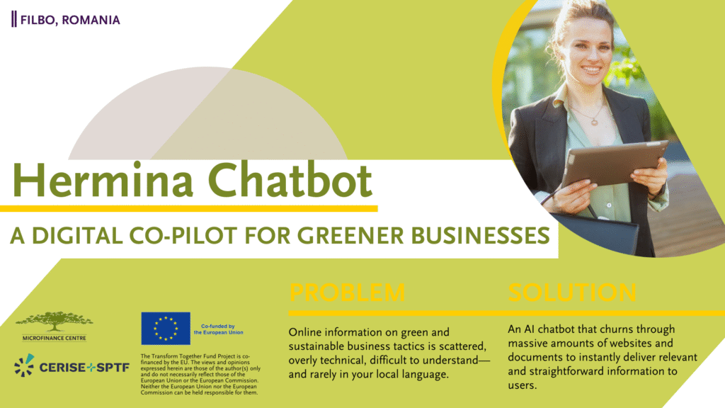 How to help small businesses go green? Hermina, FILBO’s AI Sustainability Assistant, knows the answer