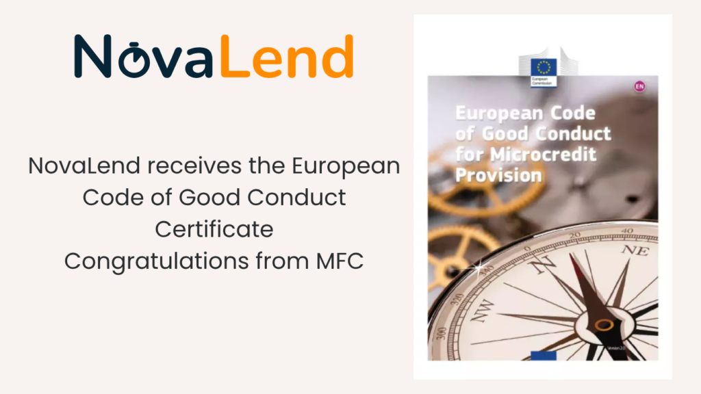 NovaLend Receives the European Code of Good Conduct Certificate